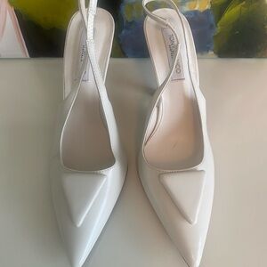 Tony Bianco White Slingback Heels - Size 6